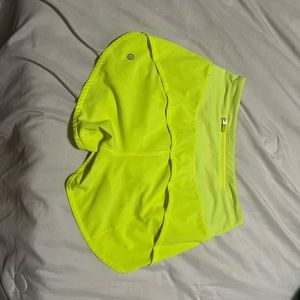 lululemon speed ups size 0 neon